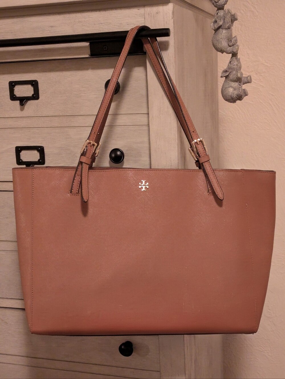 Tory Burch York Gorgeous Classy English Tan Leather Bag XL